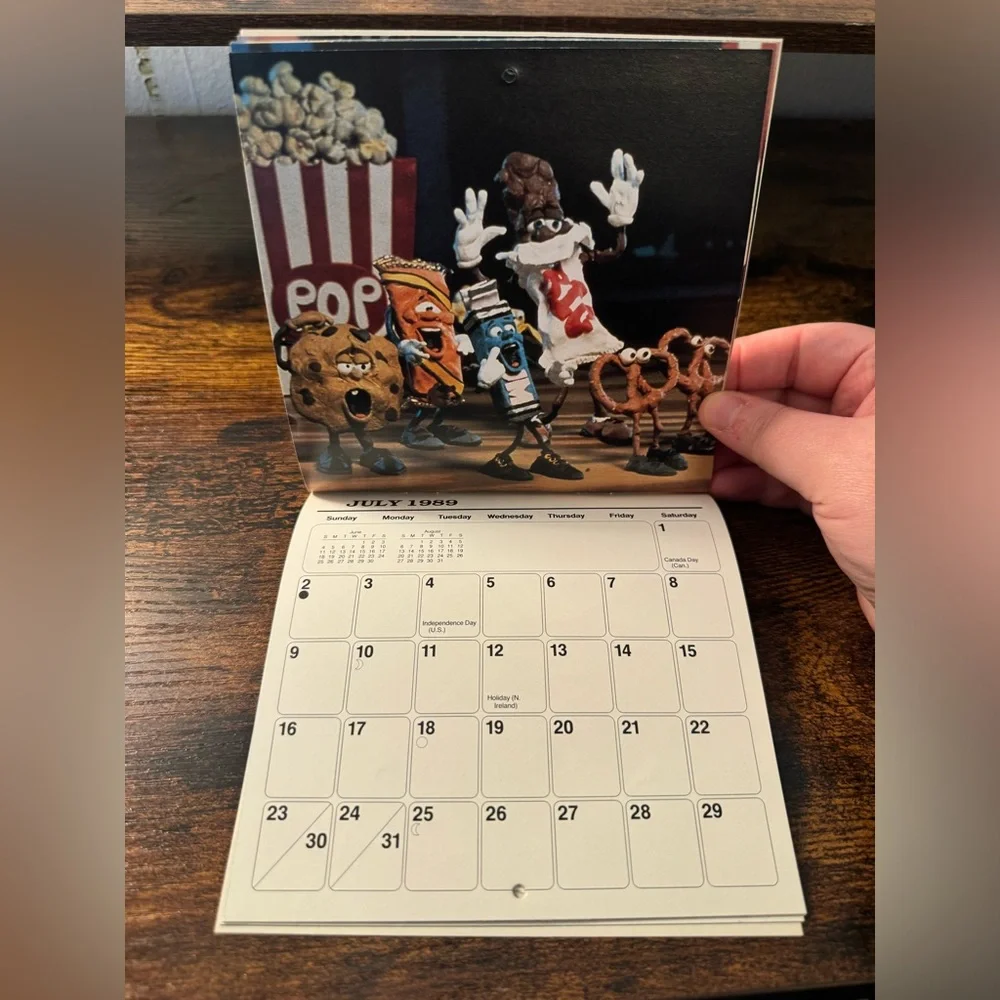 Vintage The California Raisins 1989 Mini Calendar